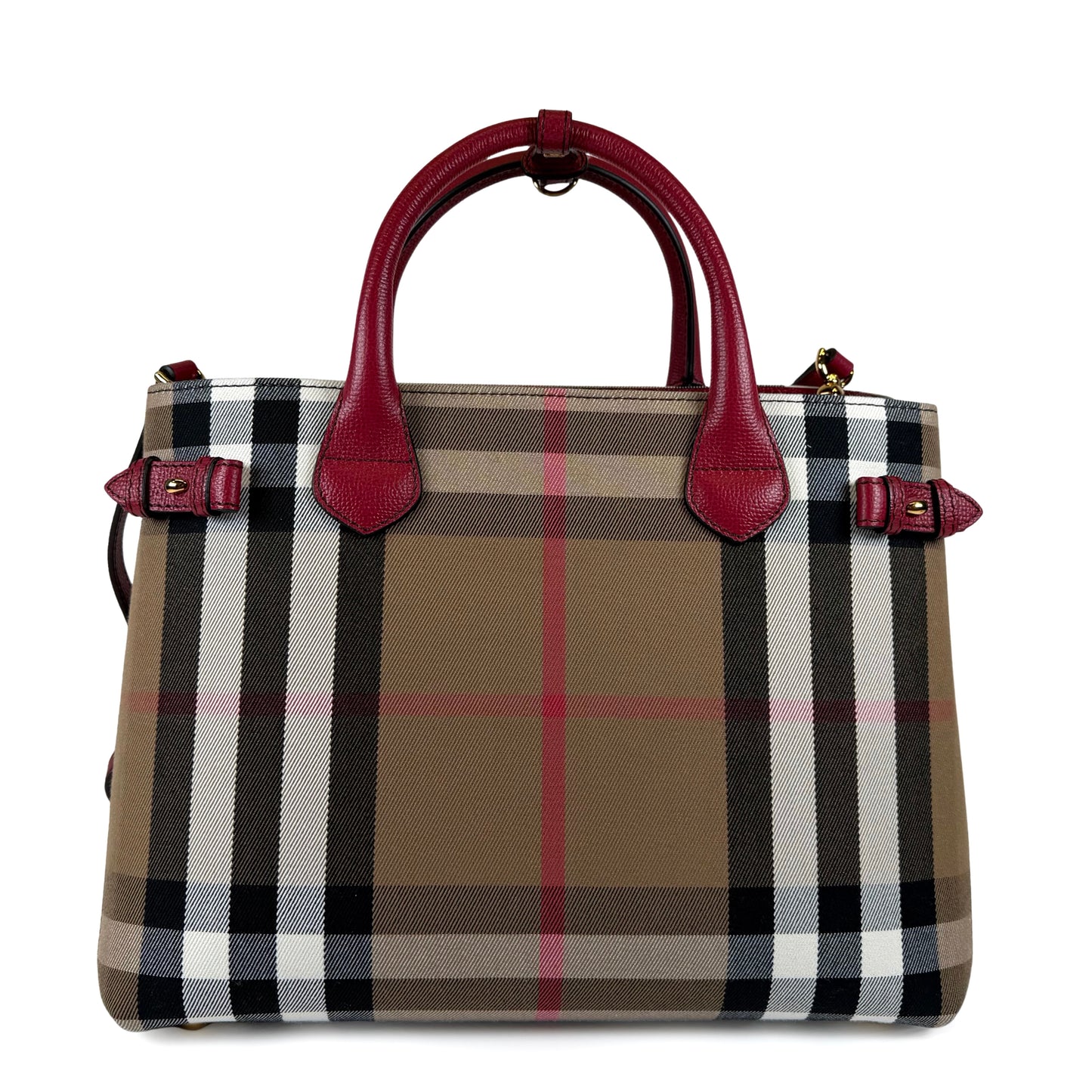 Burberry Check Banner Medium Tote Bag