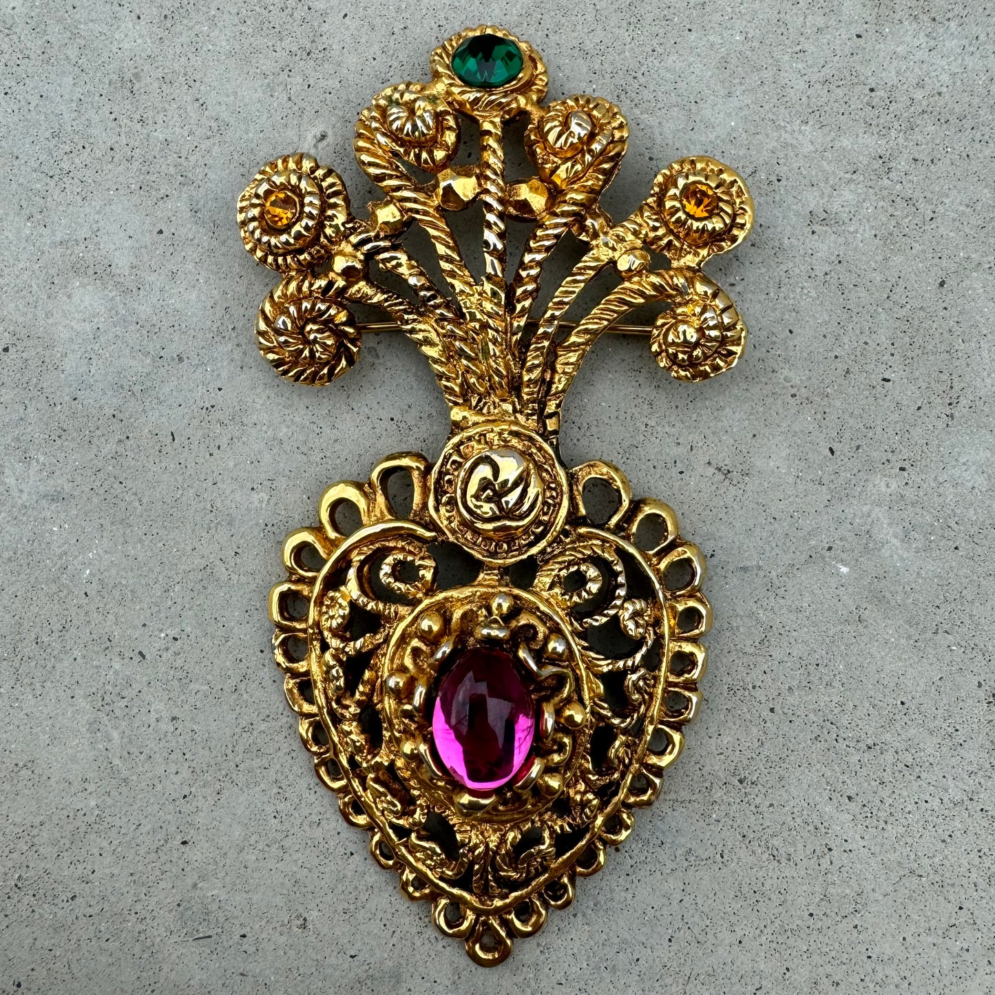 Christian Lacroix Vintage Heart Brooch