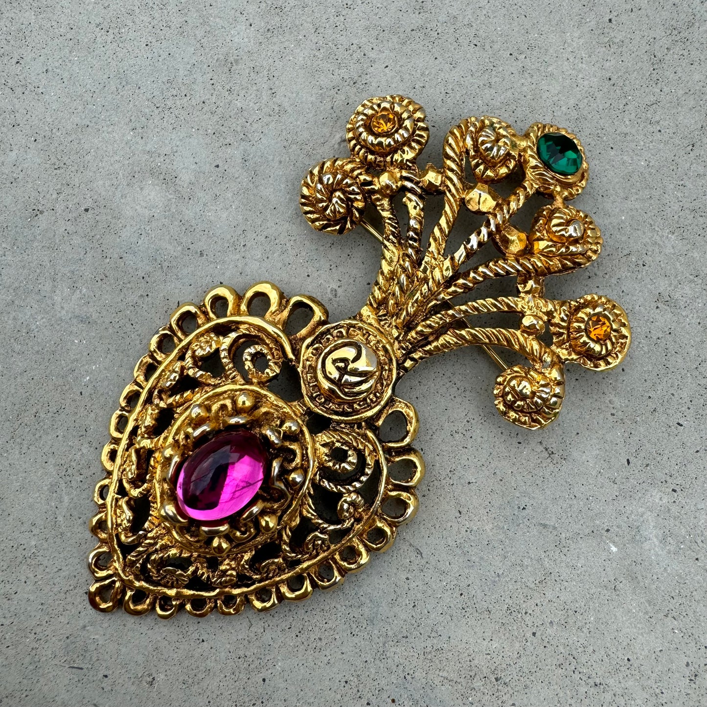 Christian Lacroix Vintage Heart Brooch