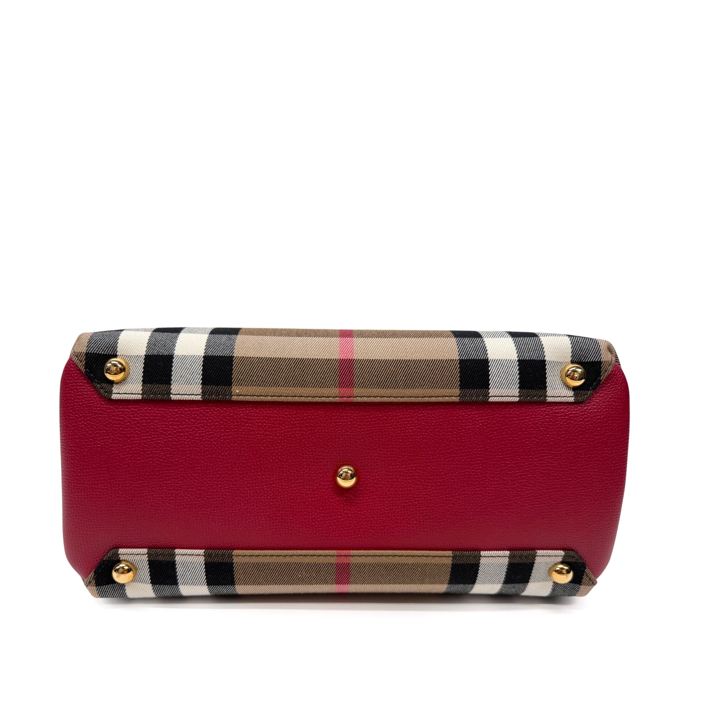 Burberry Check Banner Medium Tote Bag