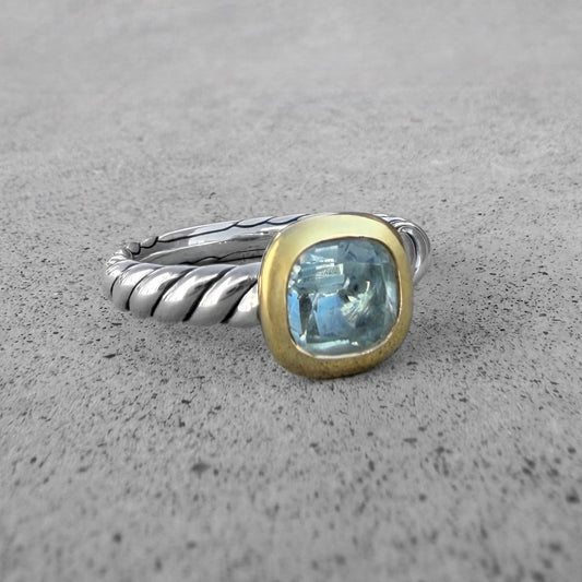David Yurman Mercer Sky Blue Topaz Ring