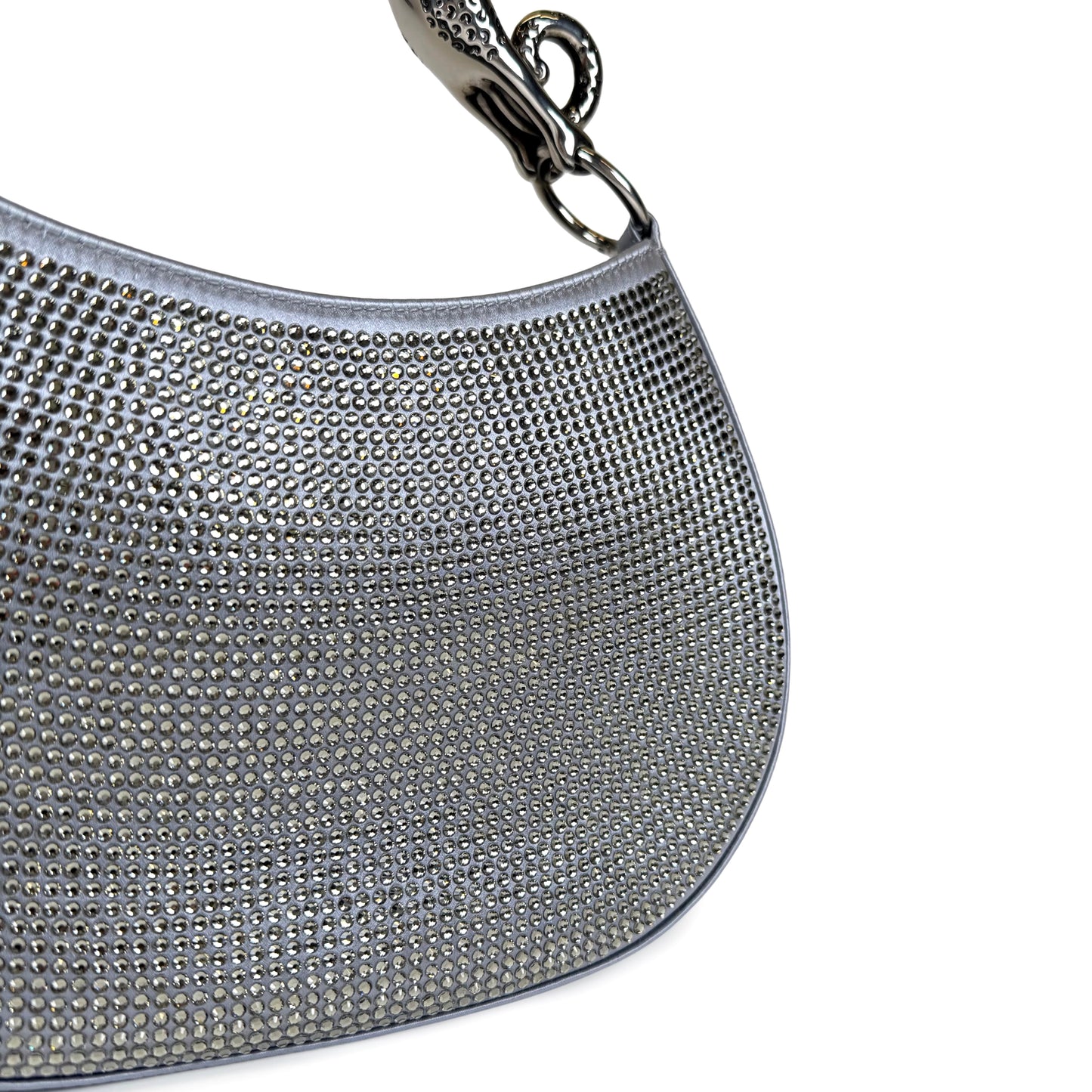 Lanvin Satin Crystal Cat Handled Hobo Bag