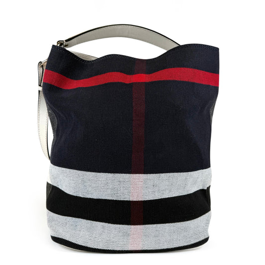 Burberry Ashby Canvas Hobo Bag