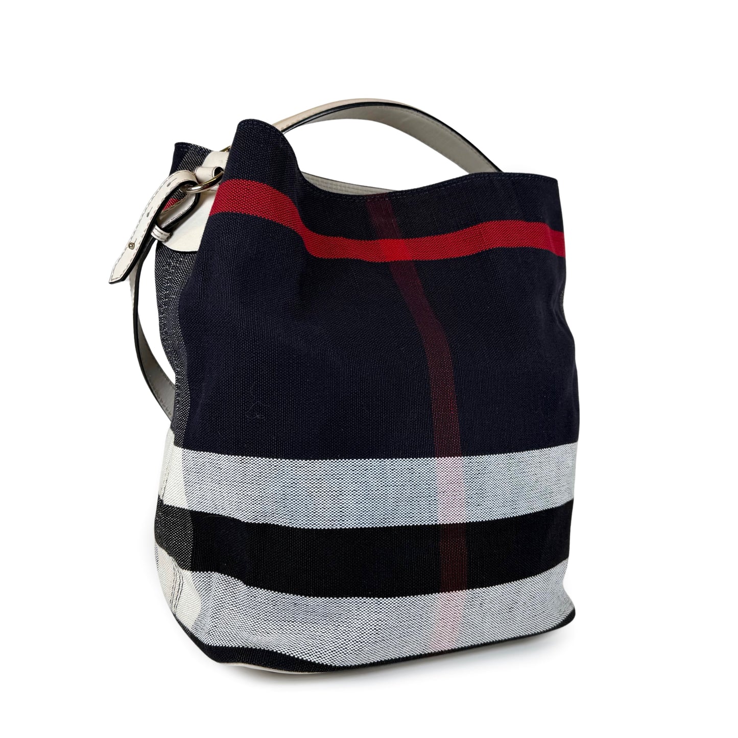 Burberry Ashby Canvas Hobo Bag