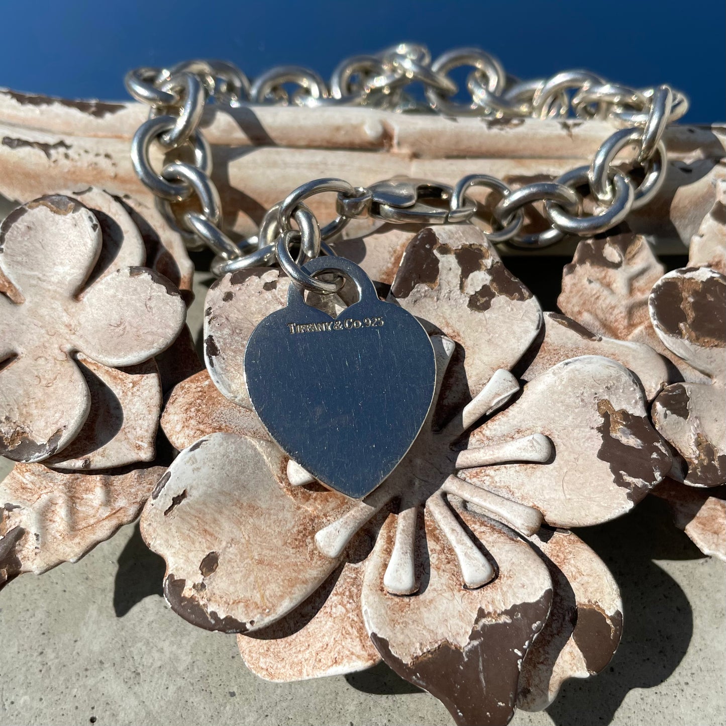 Heart tag charm bracelet Clearance