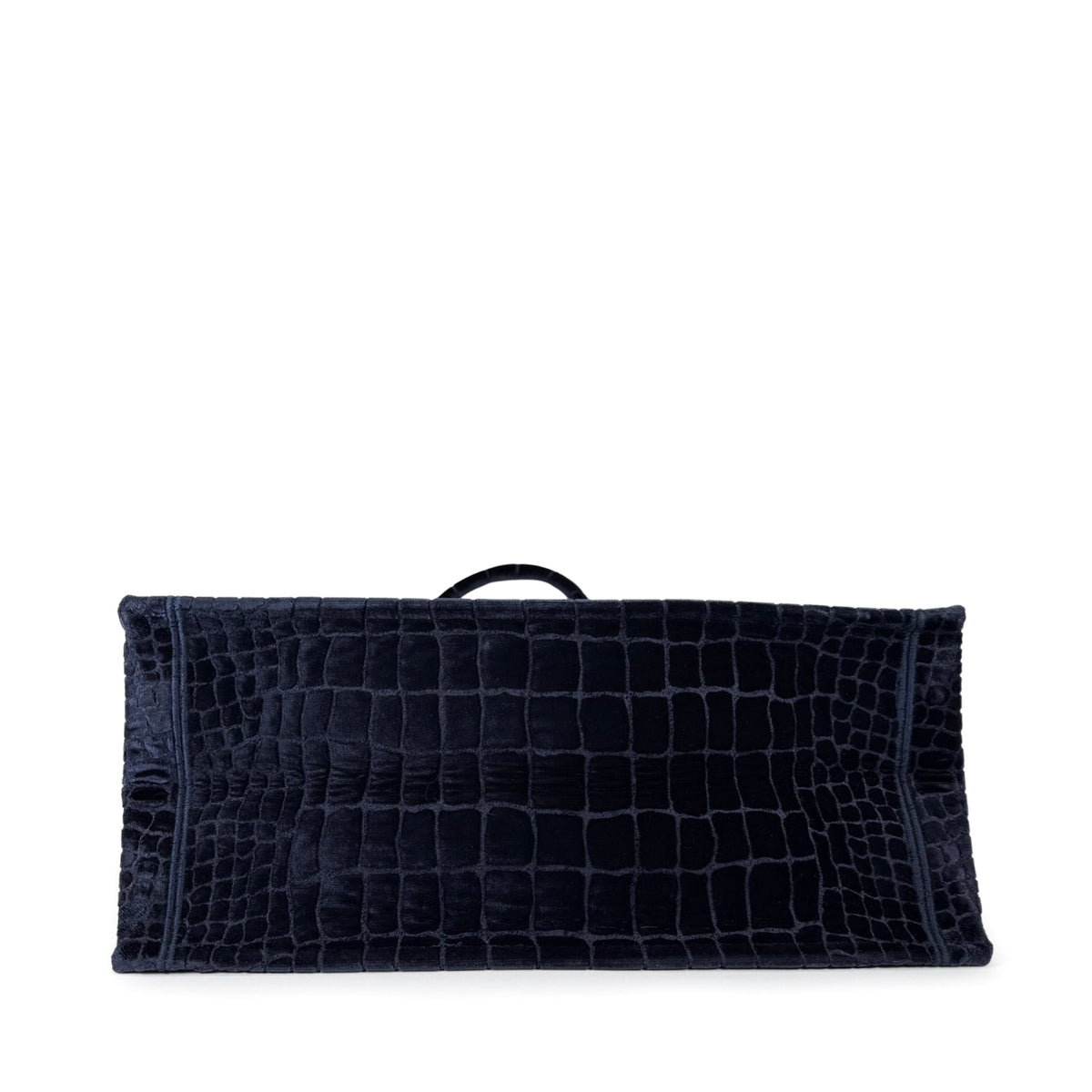 Christian Dior Velvet Croc-Embossed Book Tote Bag