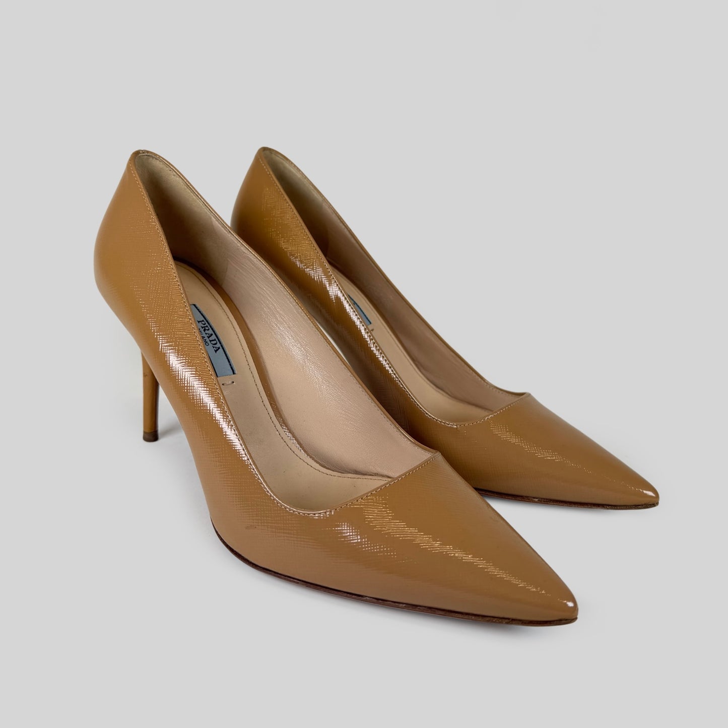 Prada Saffiano Patent Leather Pumps