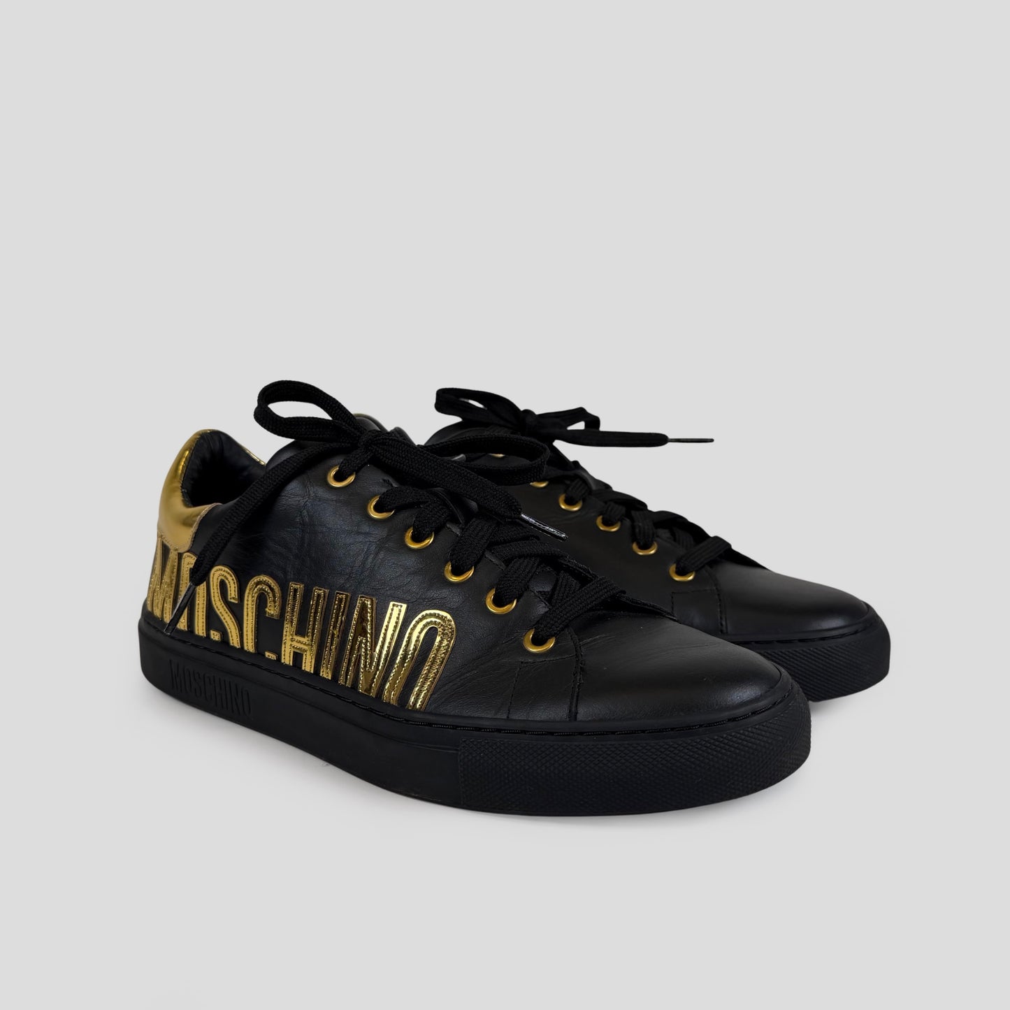 Moschino Gold Logo Sneakers