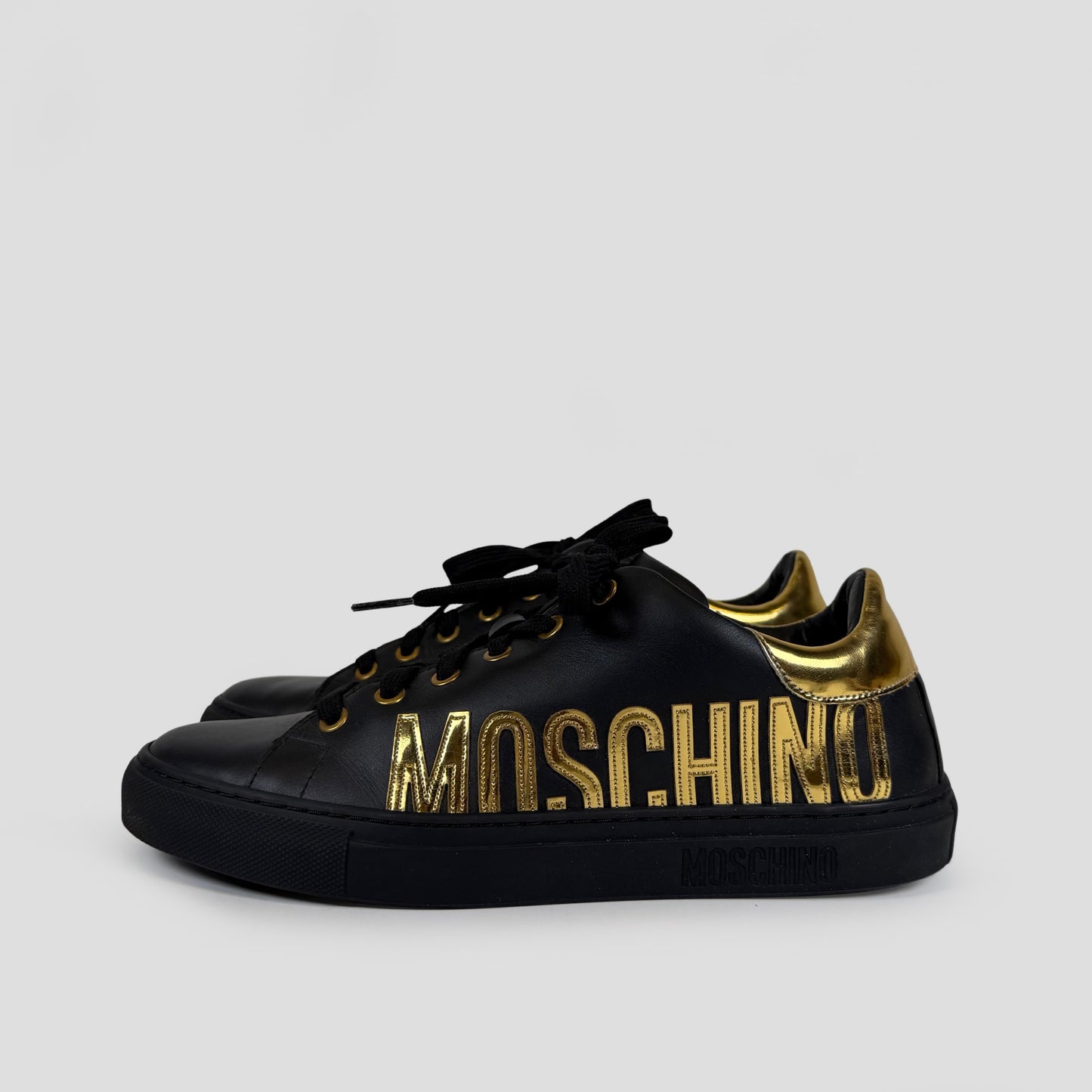 Moschino Gold Logo Sneakers