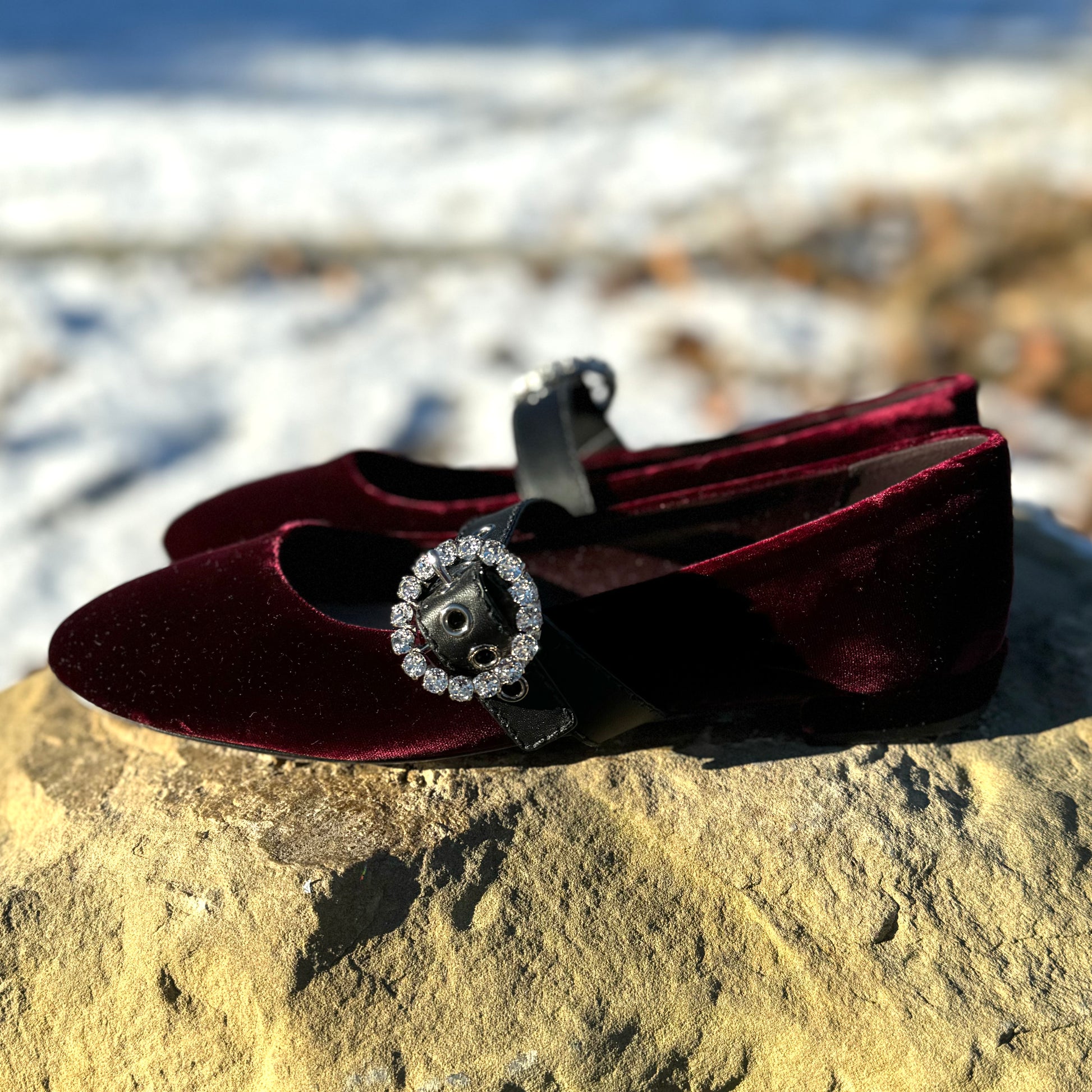 MiuMiu Velvet Ballerina Flats ベルベット バレリーナ ロゴ Miu miu velvet ballet flats new arrivals