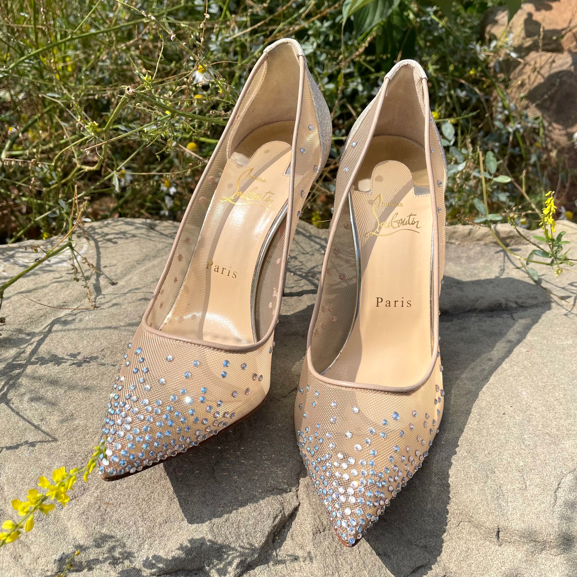 Christian Louboutin Women's Follies Strass Pumps - Version Silver