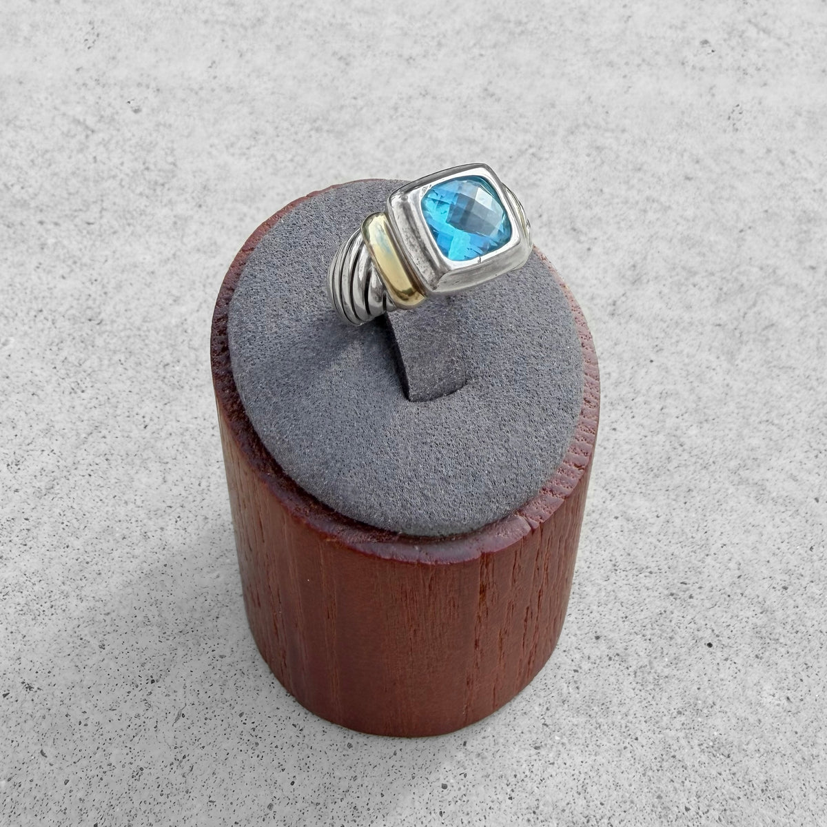 David Yurman Blue Topaz Noblesse Ring