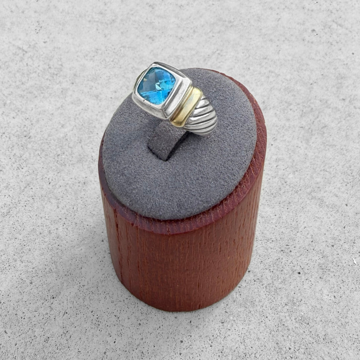 David Yurman Blue Topaz Noblesse Ring