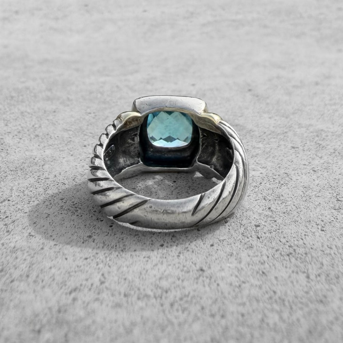 David Yurman Blue Topaz Noblesse Ring