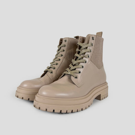Gianvito Rossi Martis 20 Rib-Knit Combat Boots