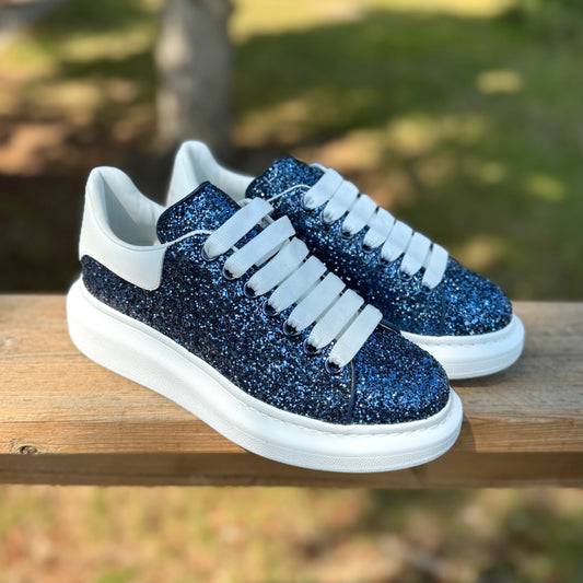 Alexander Mcqueen Oversized Glitter Sneakers