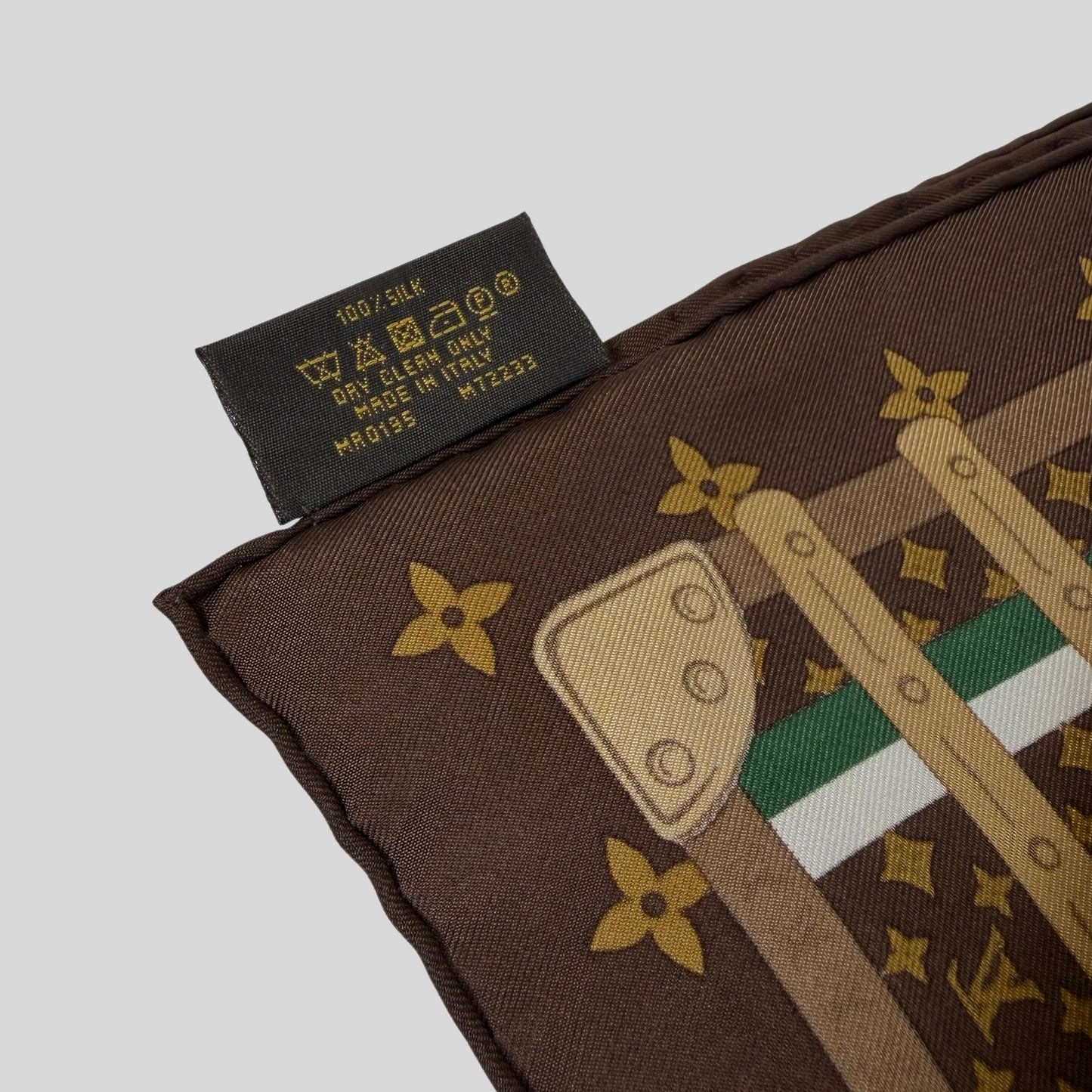 Louis Vuitton Monogram Trunks Silk Square Scarf
