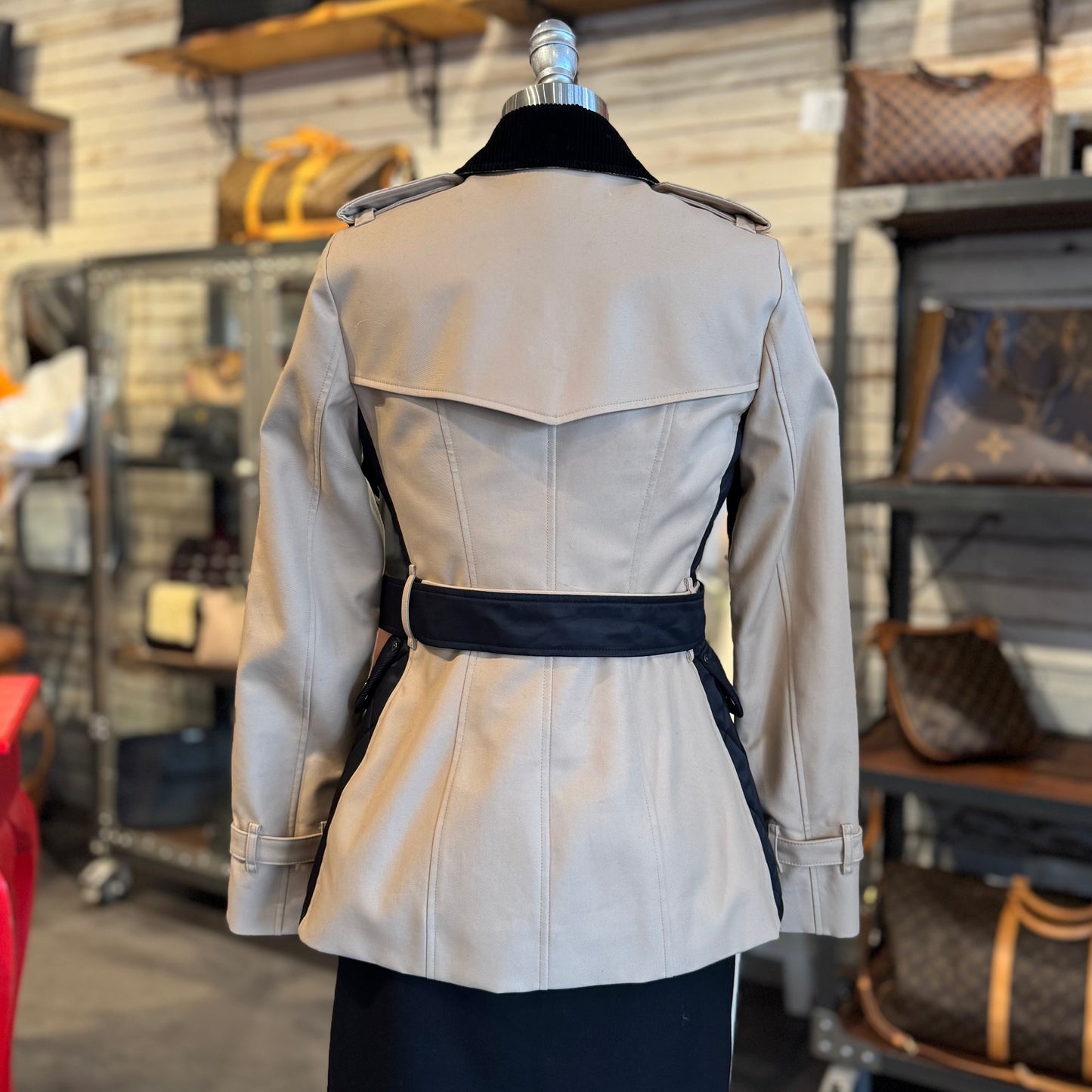 Burberry Diamond Quilting Belted Jacket