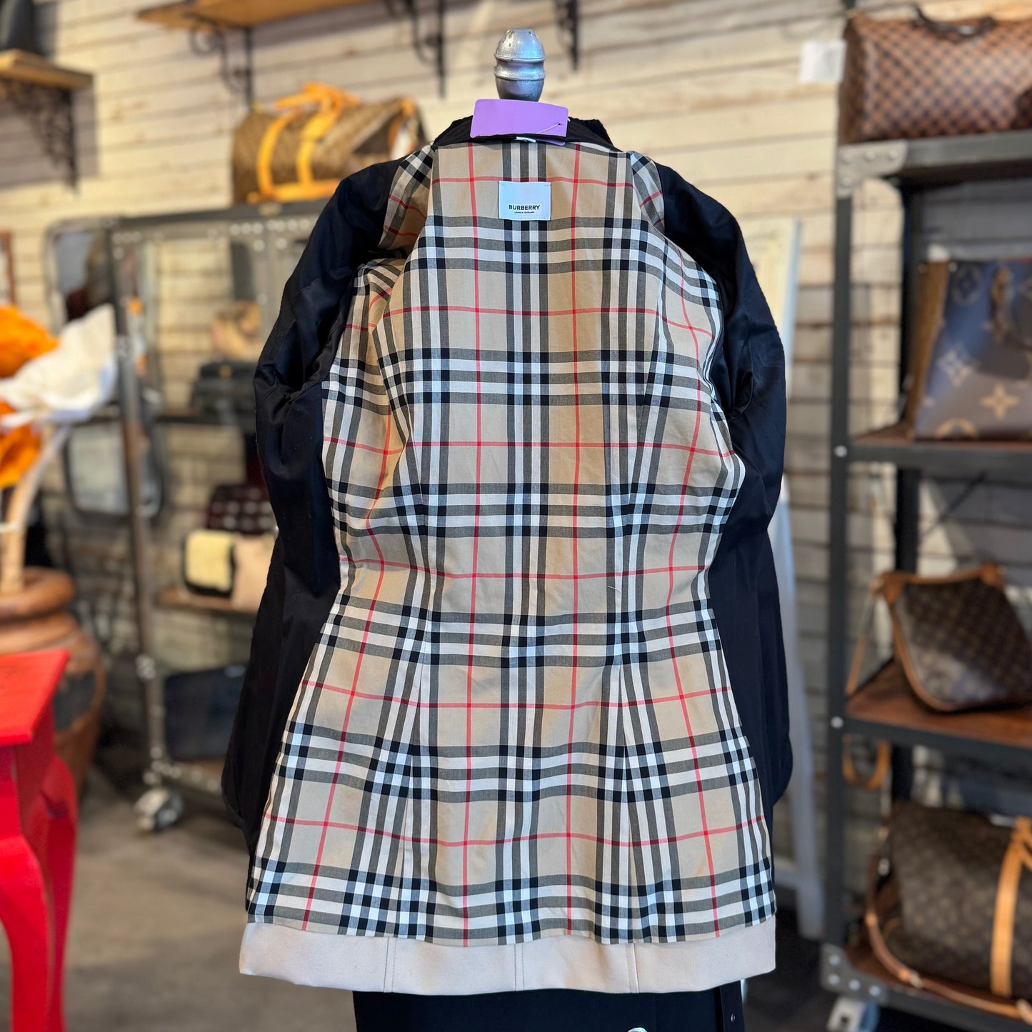 Burberry Diamond Quilting Belted Jacket