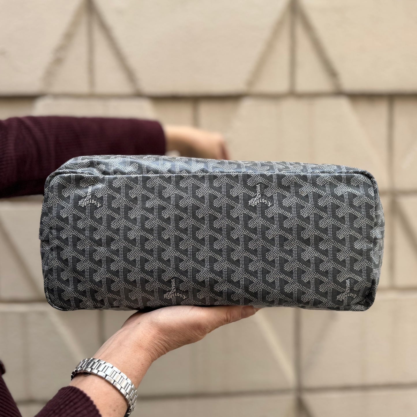 Goyard Saint Louis Grey Goyardine PM Tote