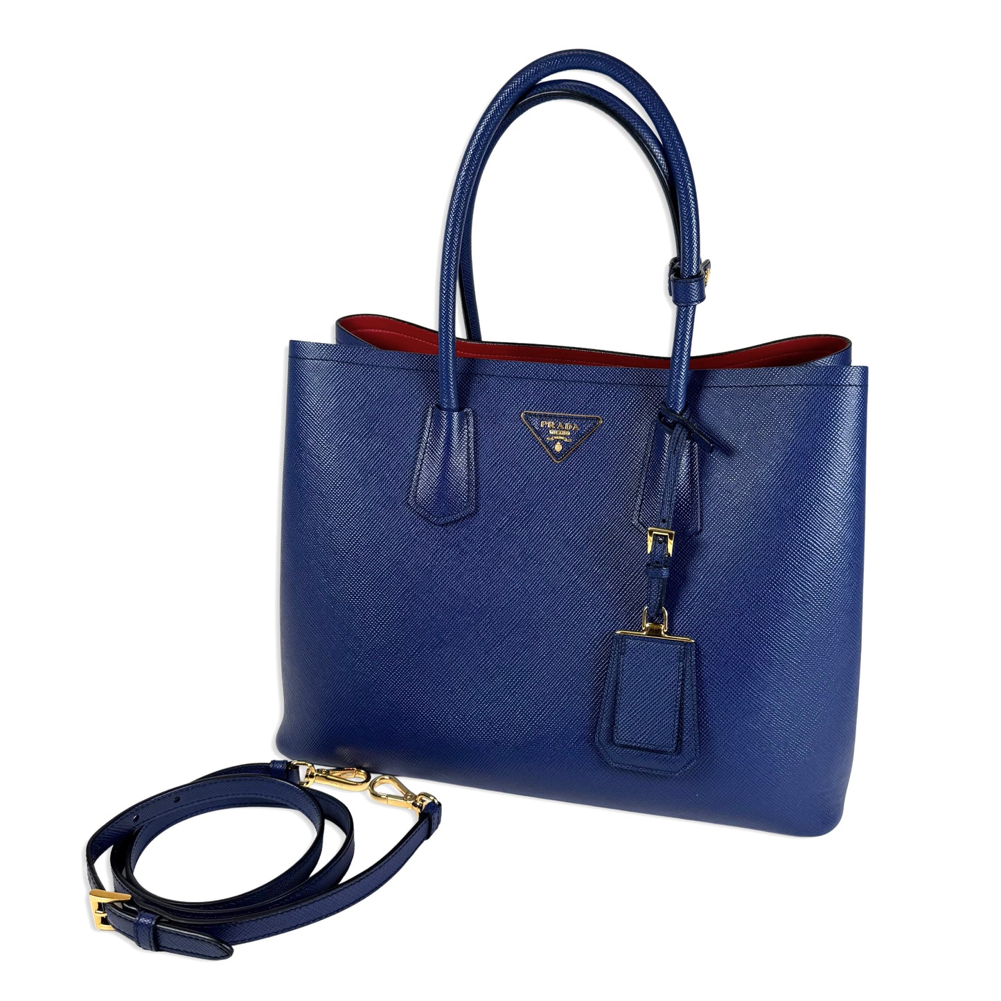 Prada Saffiano Double Handle Bag