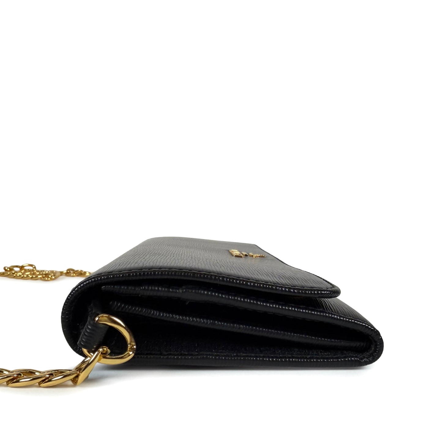 Prada Vitello Move Leather Wallet On Chain