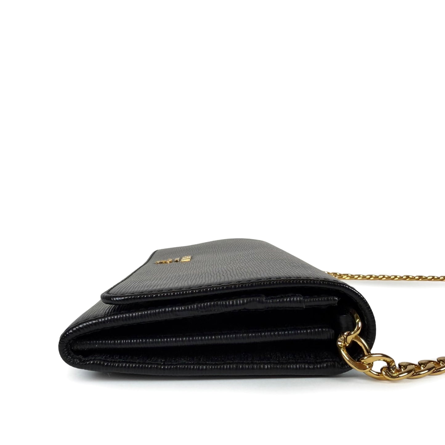 Prada Vitello Move Leather Wallet On Chain