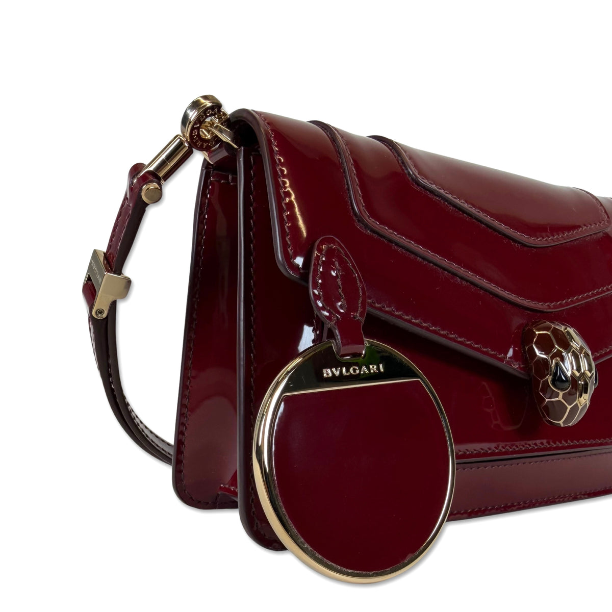 Bvlgari Serpenti Forever Patent Leather Shoulder Bag