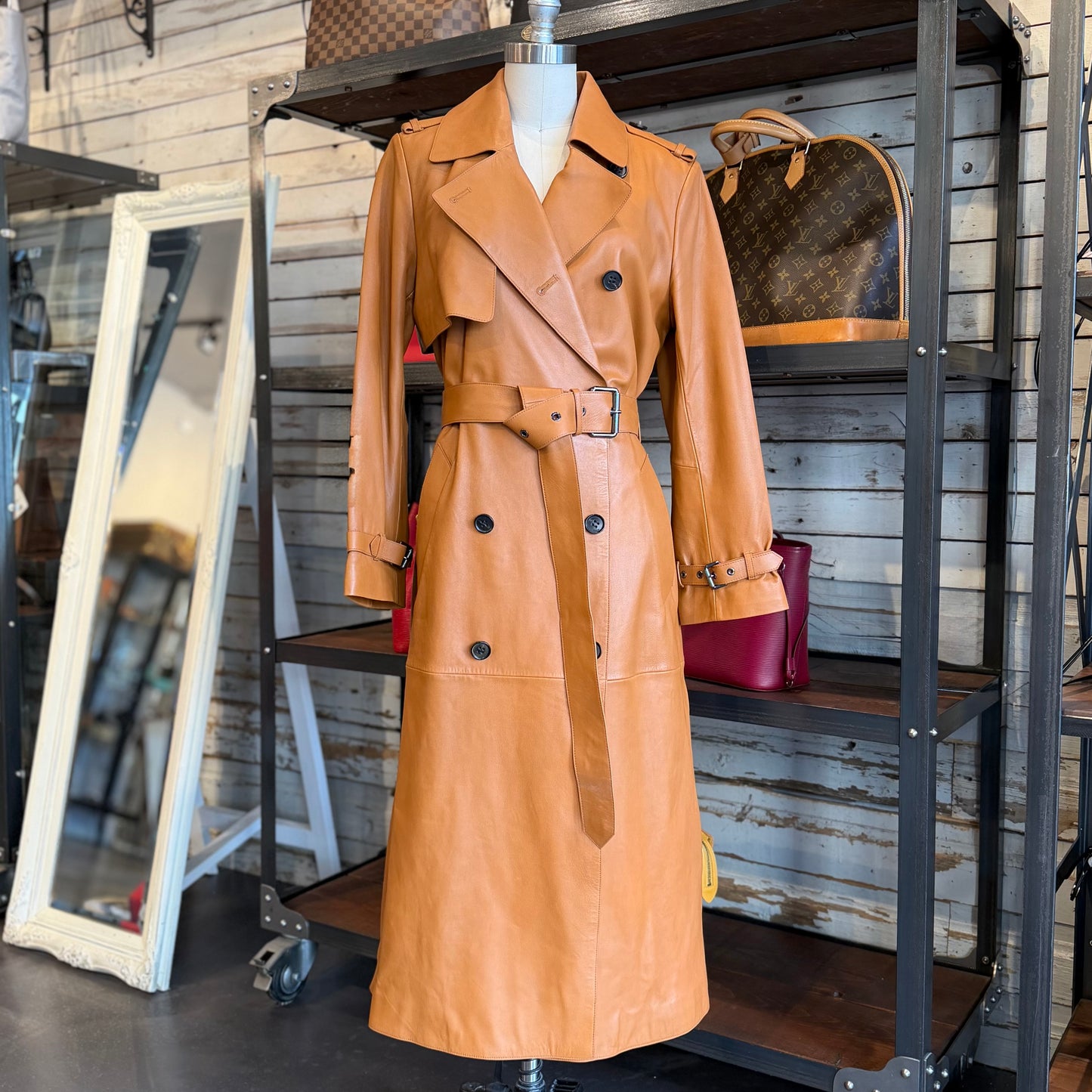 Mackage GAEL-V Maxi Leather Trench Coat