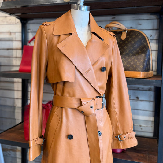 Mackage GAEL-V Maxi Leather Trench Coat