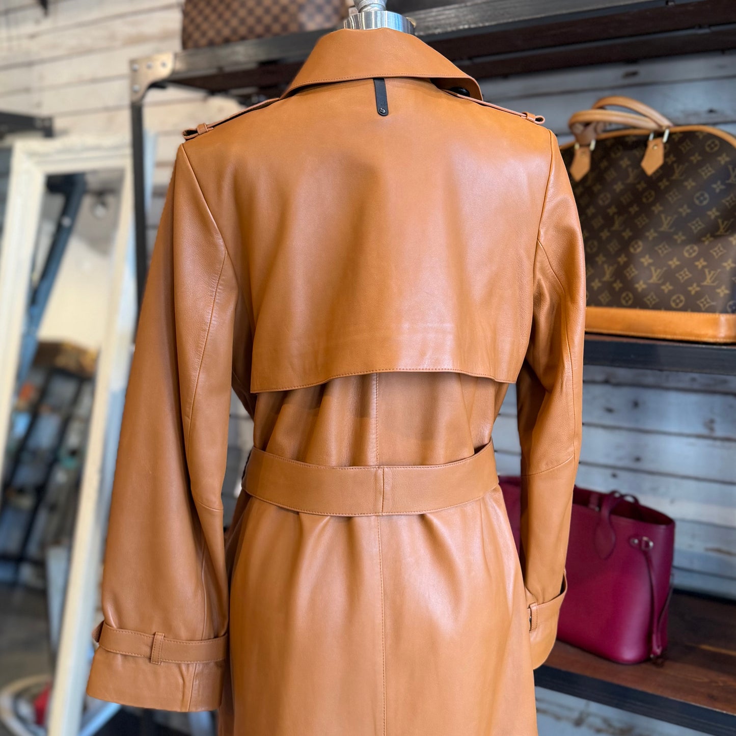 Mackage GAEL-V Maxi Leather Trench Coat