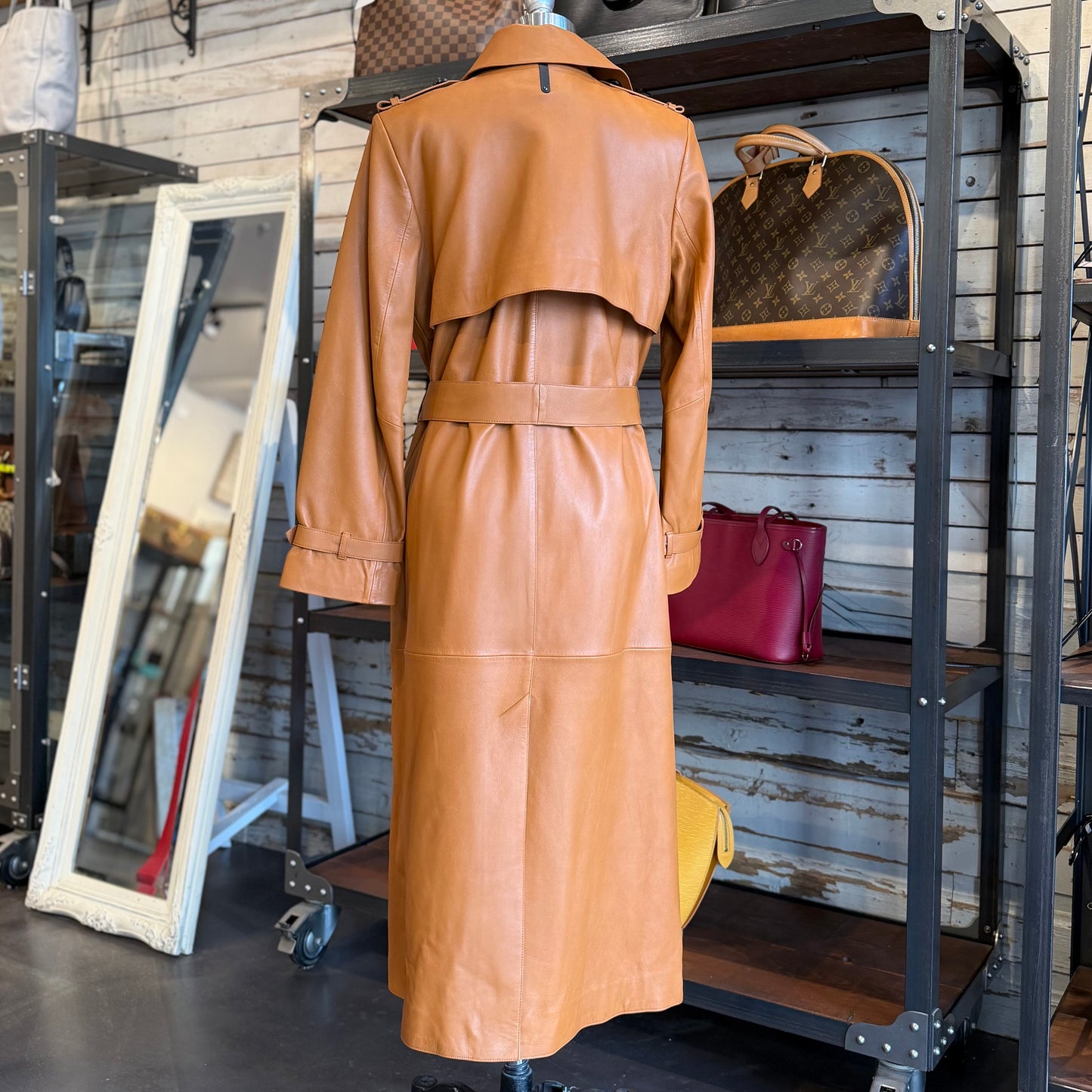 Mackage GAEL-V Maxi Leather Trench Coat