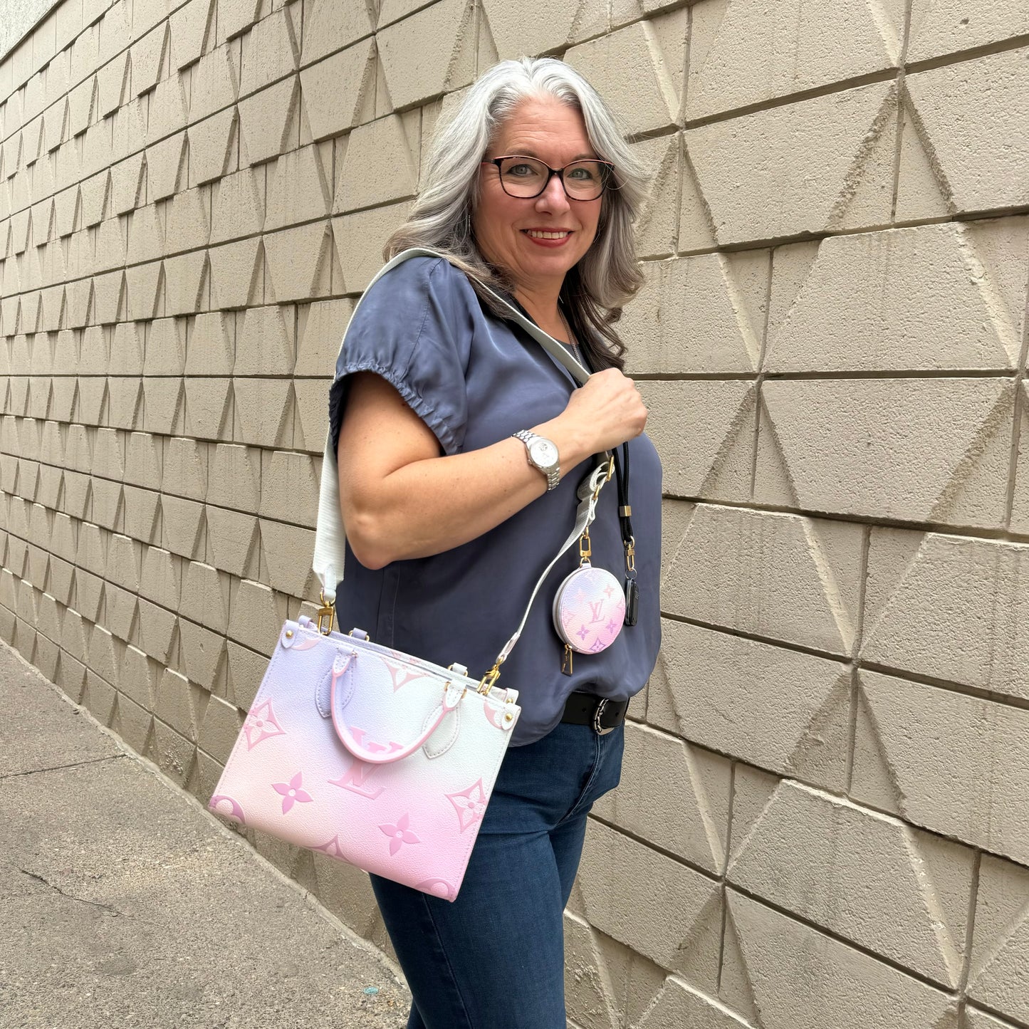 Louis Vuitton Limited Edition On The Go Sunrise  Pastel Tote Bag