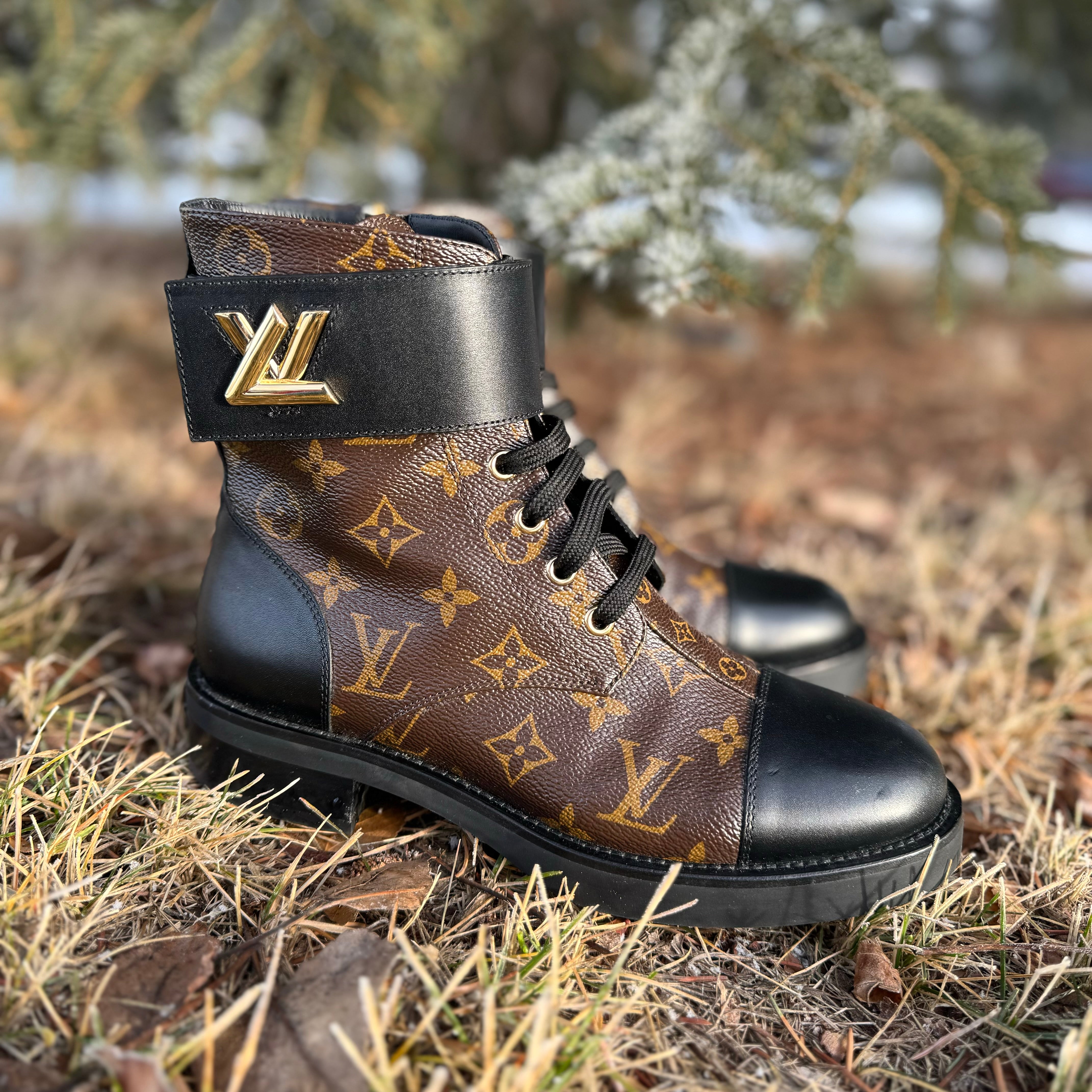 Lv monogram hot sale boots