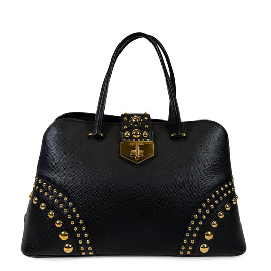 Prada Promenade Studded Satchel