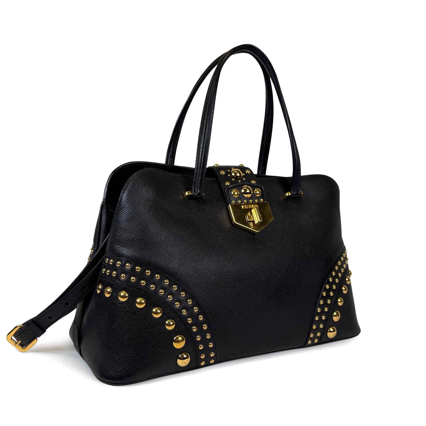 Prada Promenade Studded Satchel