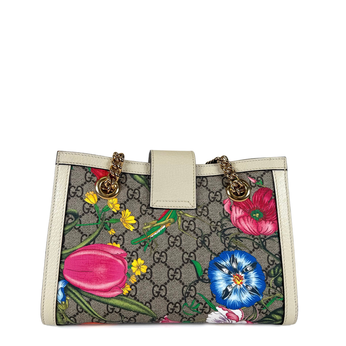 Gucci Padlock GG Supreme Flora Small Shoulder Bag