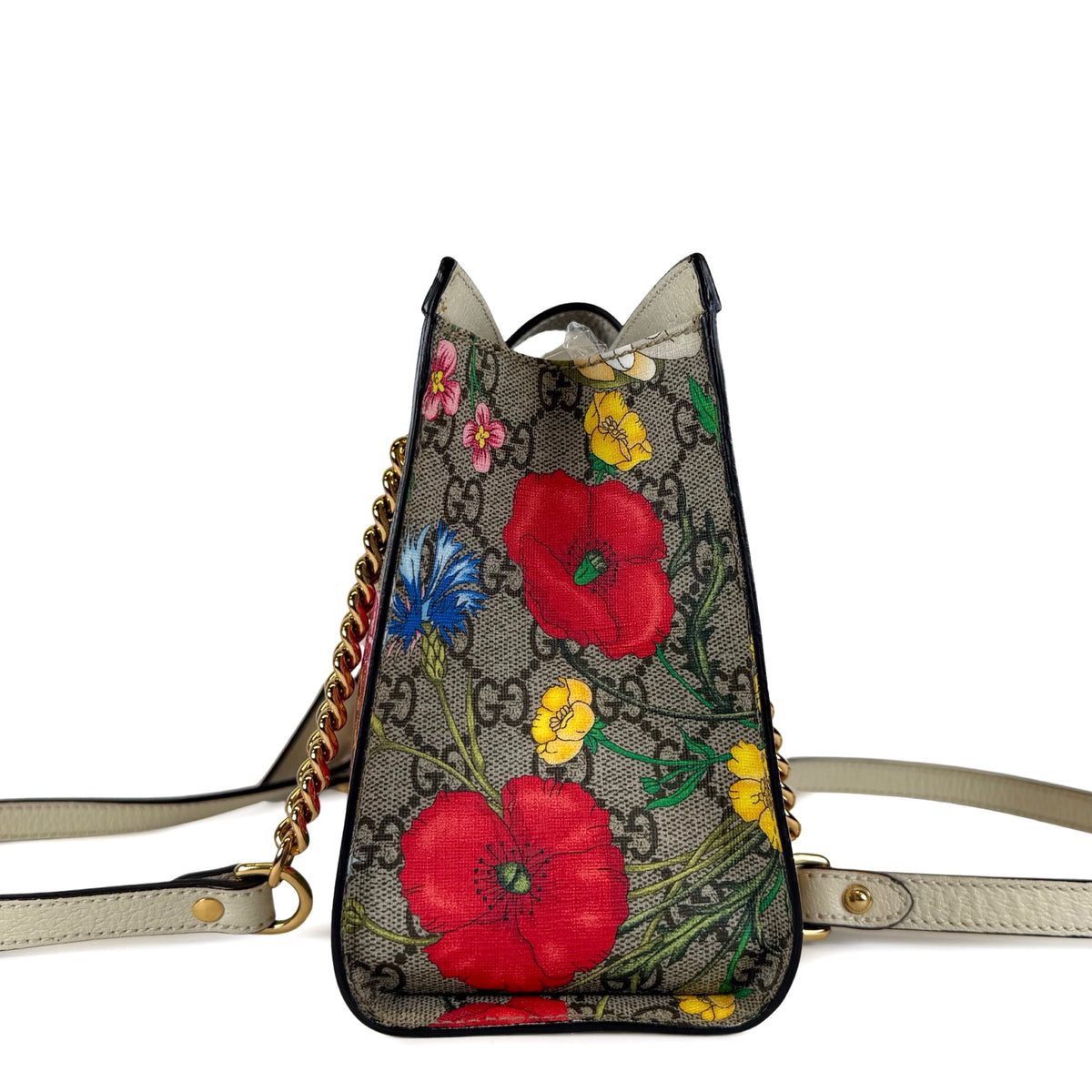 Gucci Padlock GG Supreme Flora Small Shoulder Bag