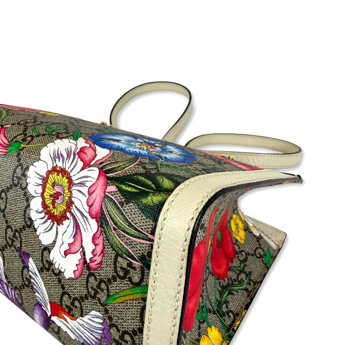Gucci Padlock GG Supreme Flora Small Shoulder Bag