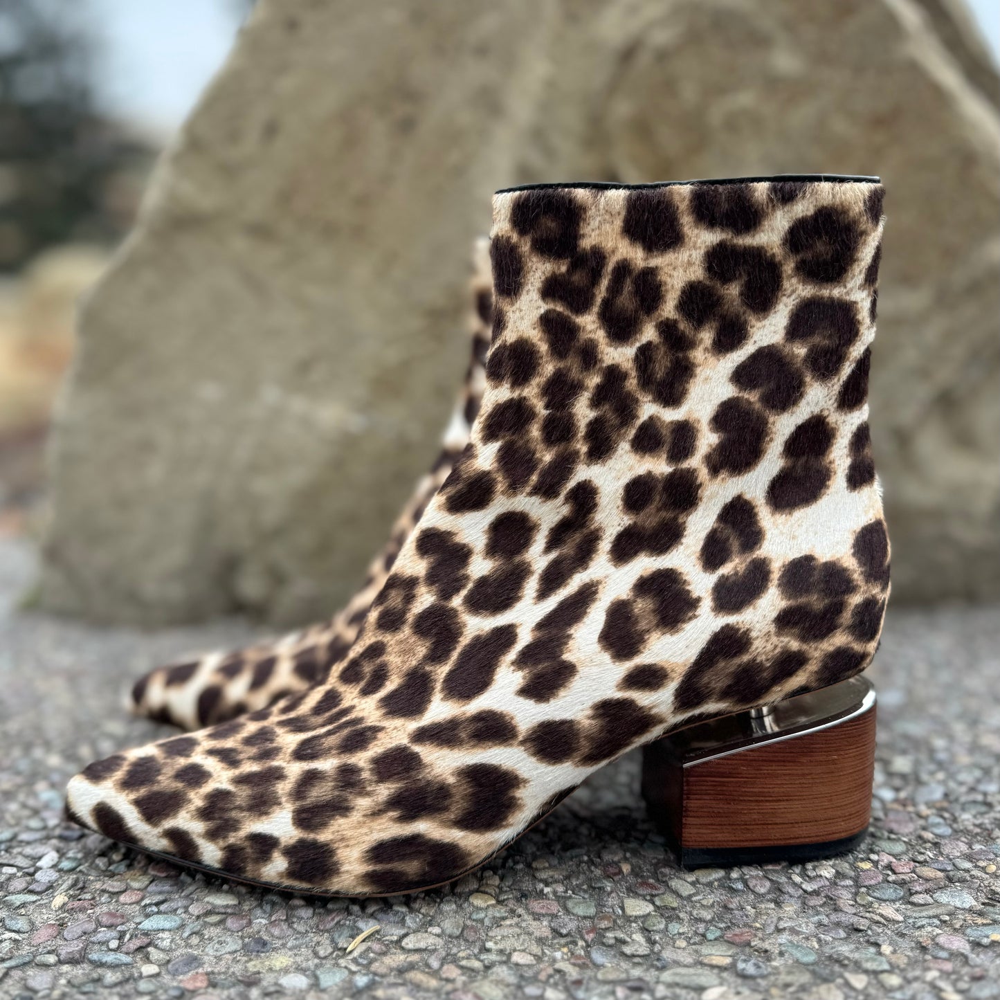 Alexander Wang Jude Leopard Ankle Boots