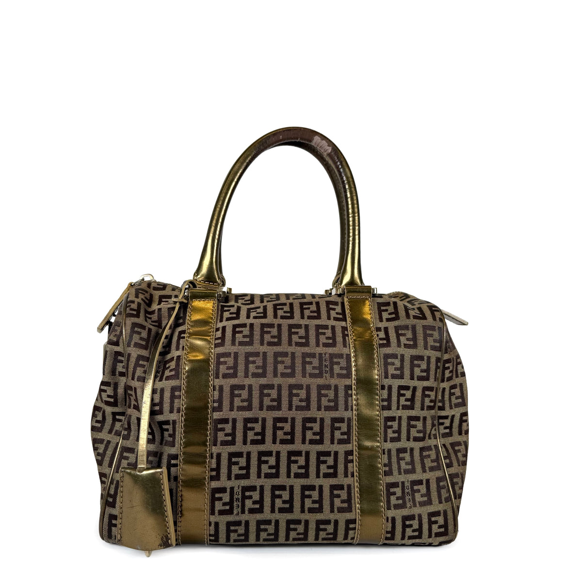 Fendi Zucchino Boston Small Bag