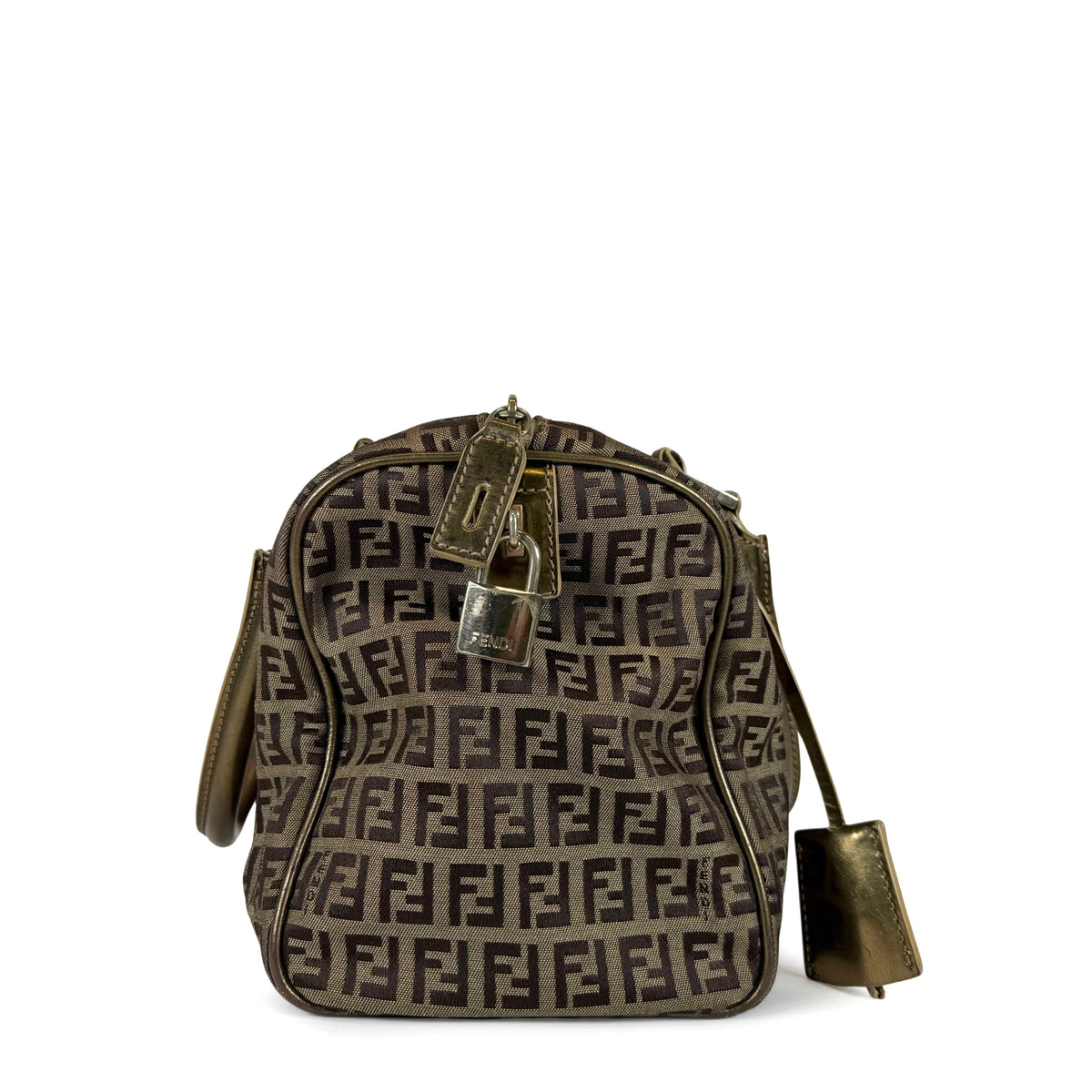 Fendi Zucchino Boston Small Bag