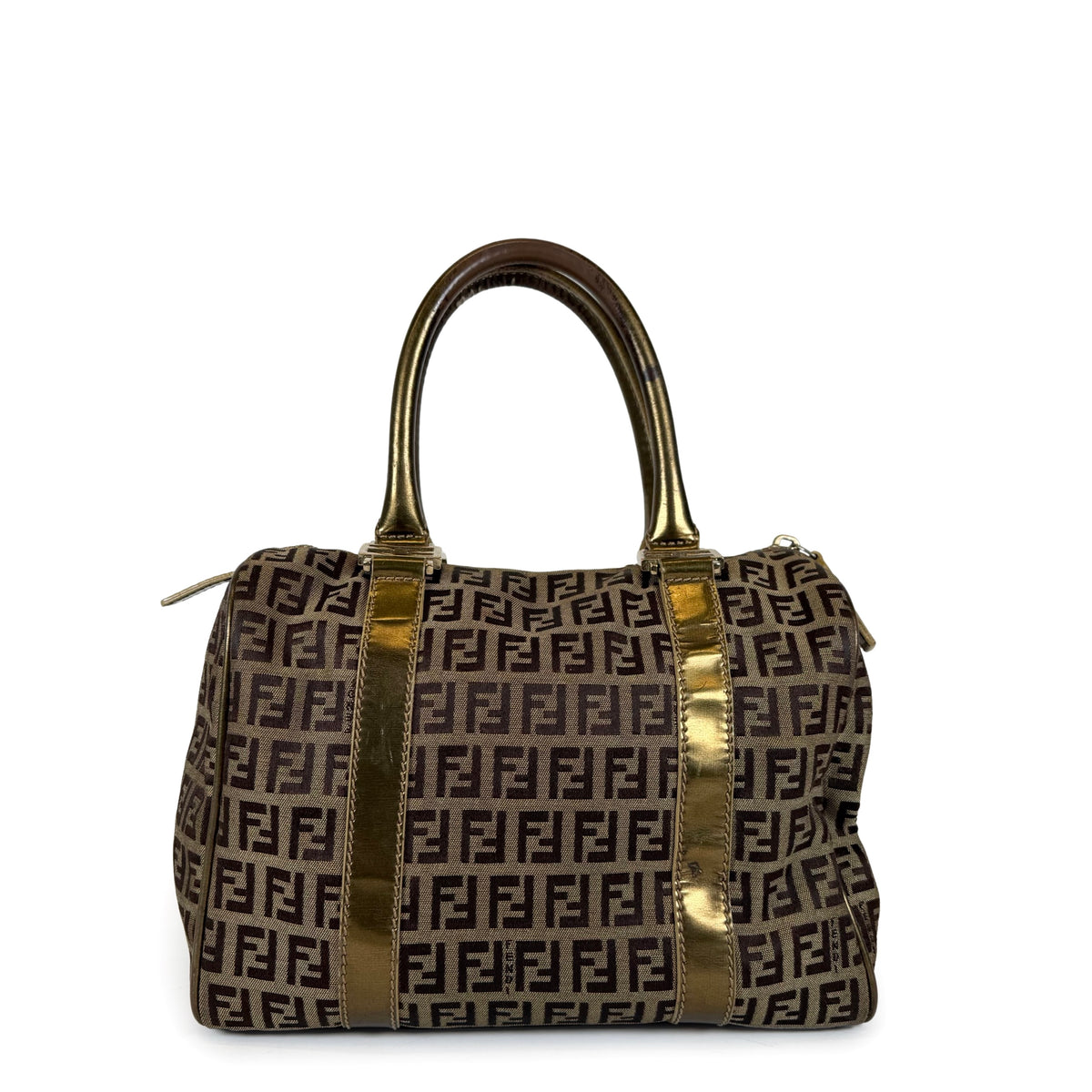 Fendi Zucchino Boston Small Bag