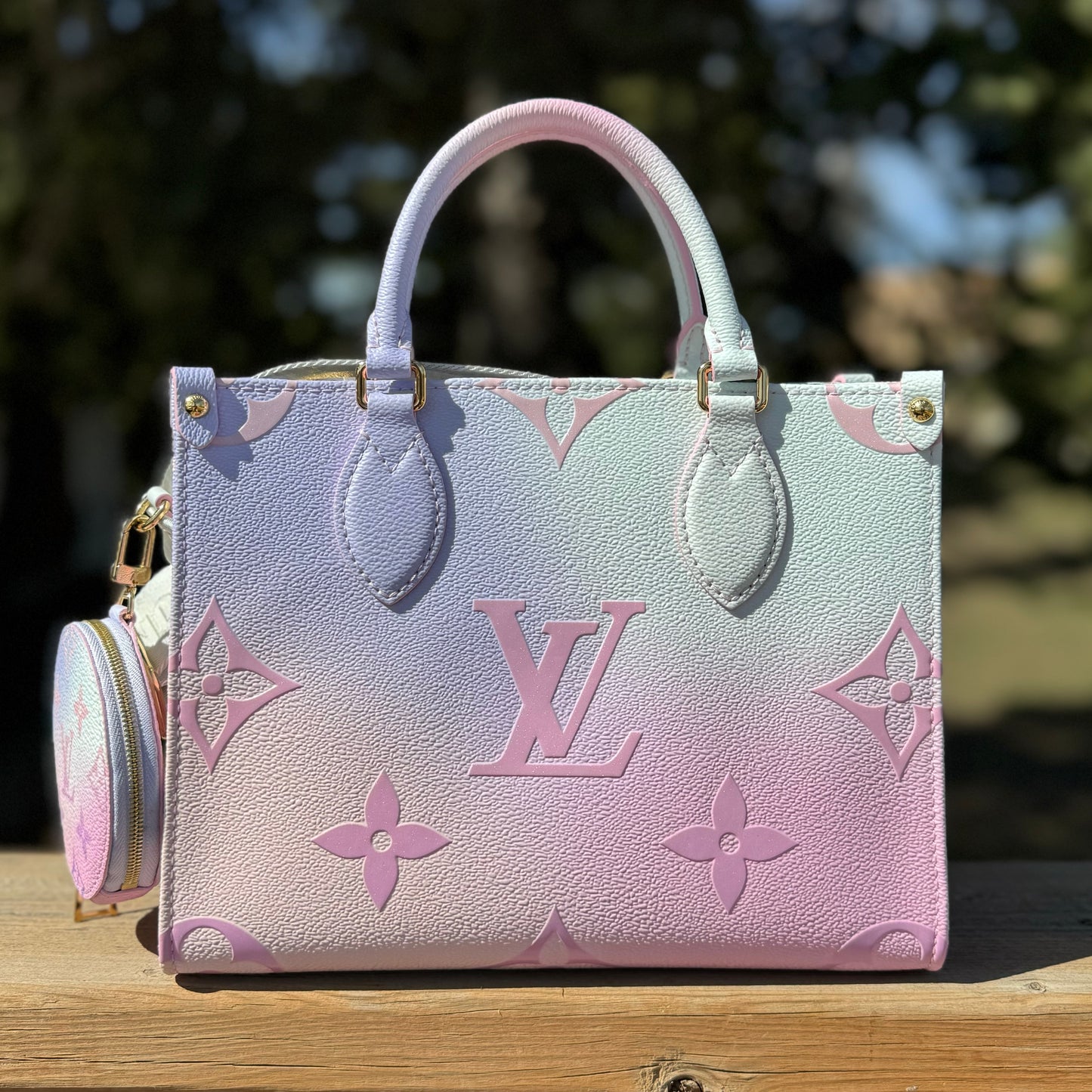 Louis Vuitton Limited Edition On The Go Sunrise  Pastel Tote Bag