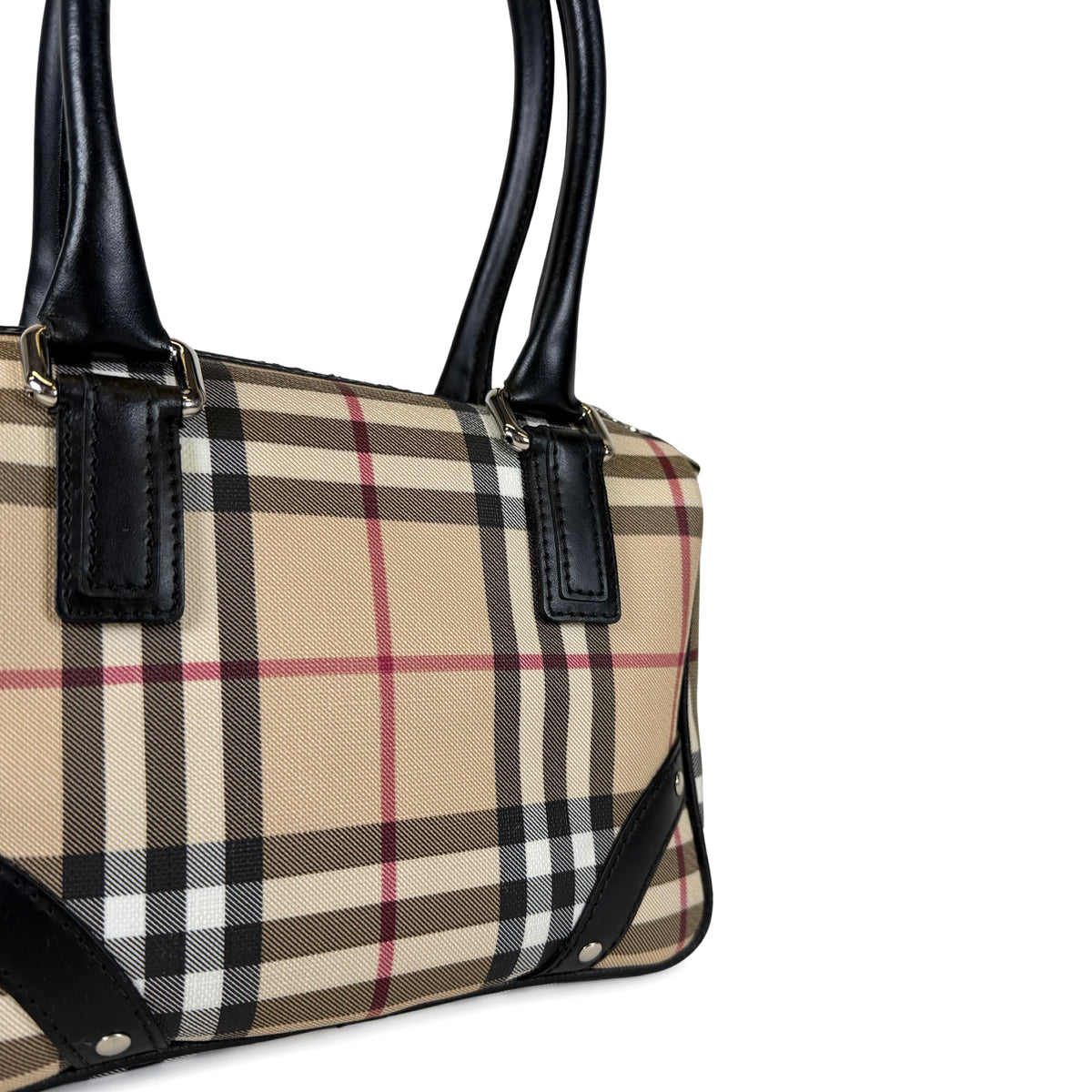 Burberry Nova Check Canvas Chester Bowling Bag