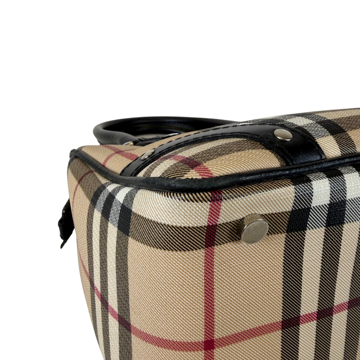 Burberry Nova Check Canvas Chester Bowling Bag