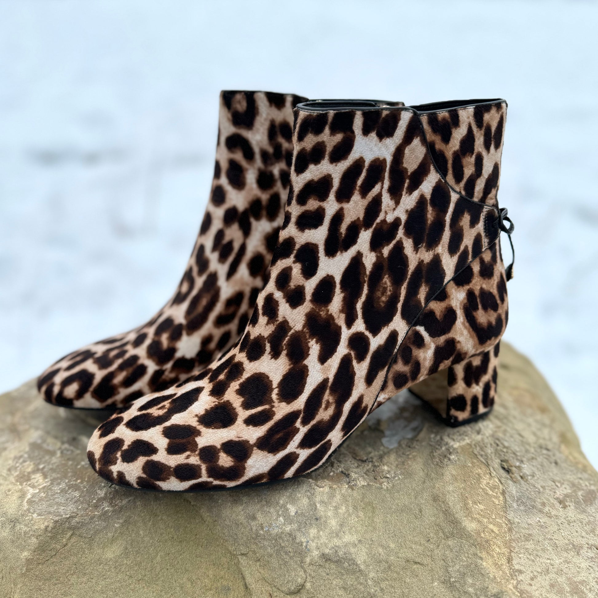 Tory burch leopard ankle hot sale boots