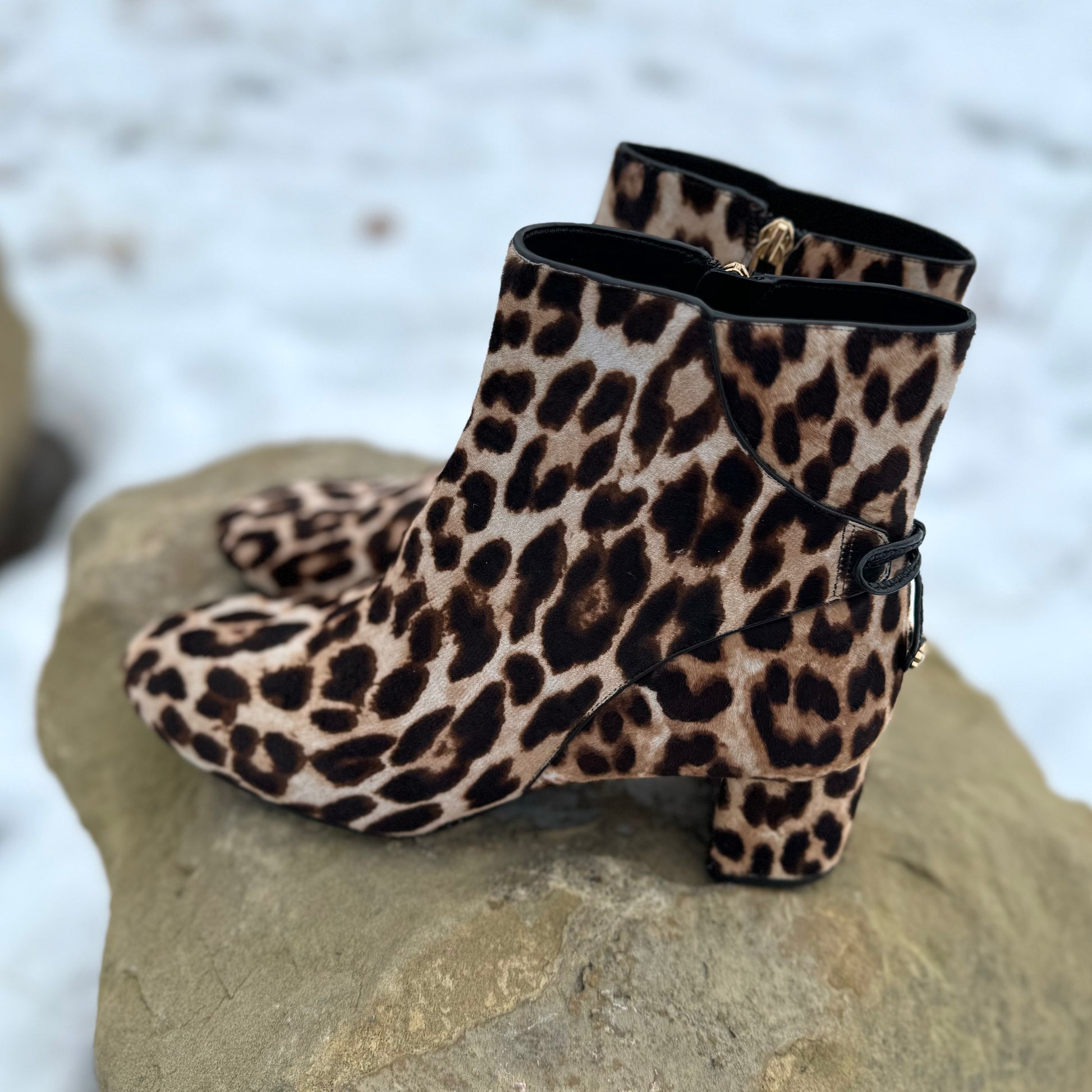 Tory Burch Laila Leopard Print Booties