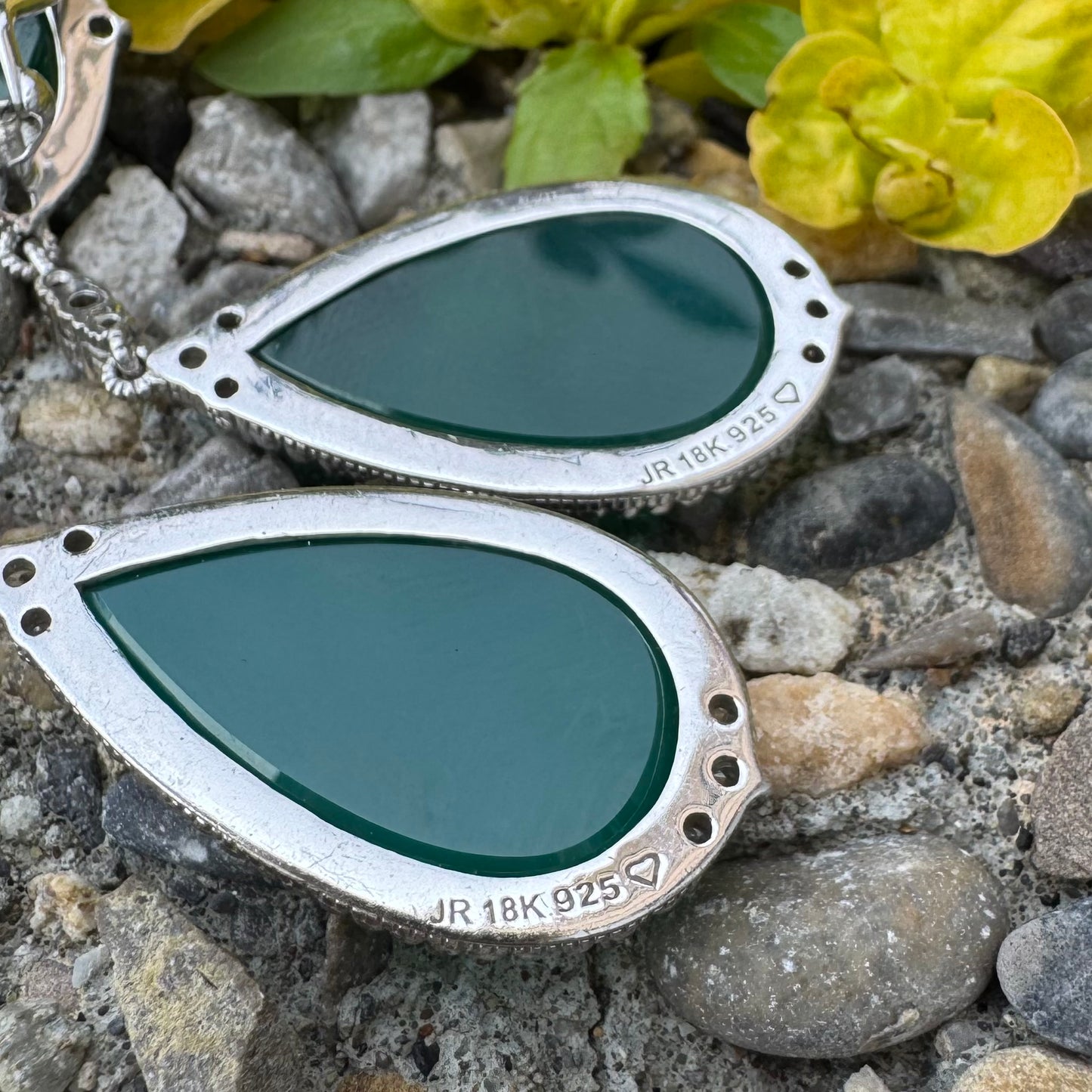 Judith Ripka Green Quartz Drop Earrings