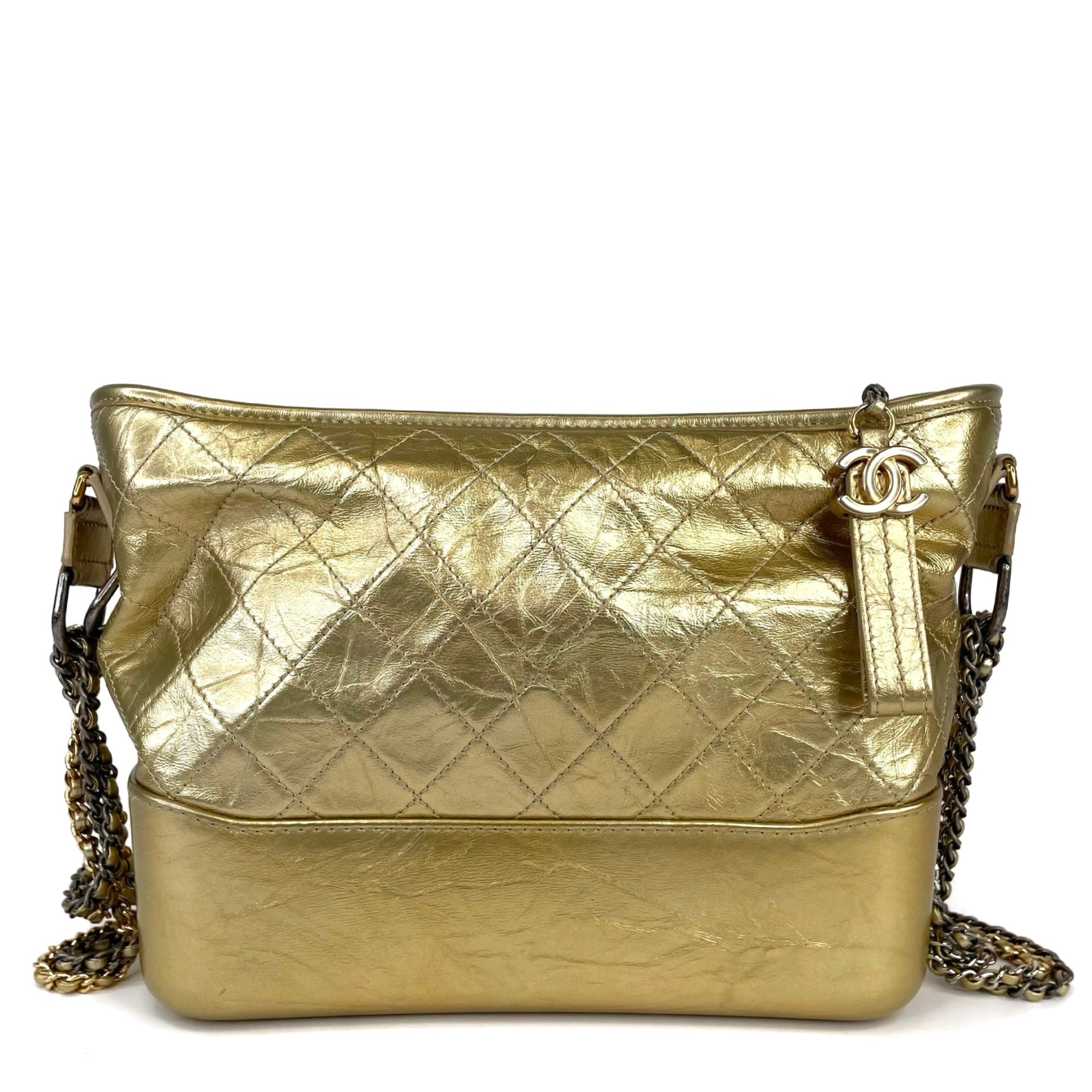 Gold chanel bag online